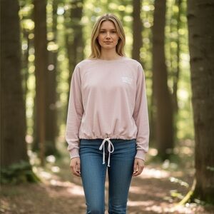 🛍Hurley Women's Light Purple Sweater ribbed tie front medium